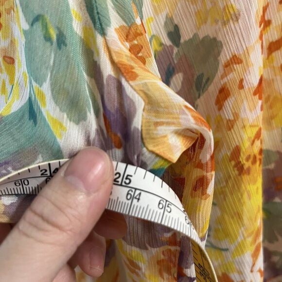 NY Collection Swim Cover Up Womens One Size Boho Pullover Foral Print Fairycore - Picture 7 of 7